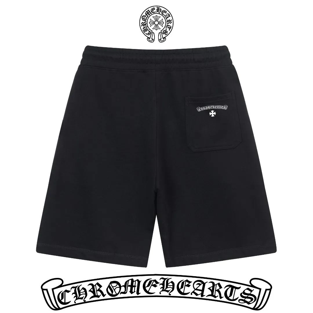 P230 top version, different currencies) ✨ Chrome hearts/Chrome hearts SS show style Slim-fitting lines simple printed letter Logo trendy shorts for men and women Compatible with all body types Black and white drawstring design on the waist elastic band Customized drawstring pockets with diagonal pocket design on both sides There is also a small pocket on the back Color: black gray Size S-XL